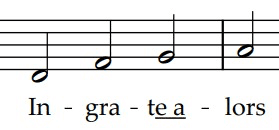 Musical staff example: In-gra-te a-lors, with the e and a of te a underlined to show the liaison